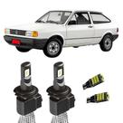 Kit Super Led H4 6000K Canceller Alto e Baixo Gol G1 + T10