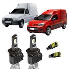 Kit Super Led H4 6000K Canceller Fiorino Todas + Pingo T10