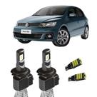 Kit Super Led H4 6000K Canceller Gol G5 ao G8 + Pingo T10