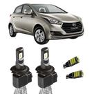 Kit Super Led H4 6000K Canceller HB20 Foco Simples Pingo T10