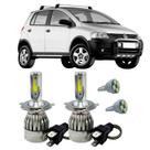 Kit Super Led H4 6000K Farol Auto Baixo CrossFox 2003/07 T10