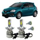 Kit Super Led H4 6000K Farol Auto Baixo Etios Hatch e Sedan