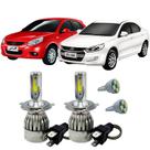 Kit Super Led H4 6000K Farol Auto Baixo Jac J3/J5 Pingo T10