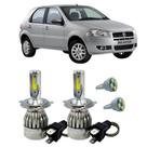 Kit Super Led H4 6000K Farol Auto Baixo Palio Foco Simples