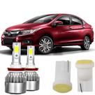 Kit Super Led Luz Milha H11 6000k Honda City 2013 Pingo T10