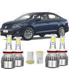 Kit Super Led Novo Virtus Luz Baixa Milha 6000k + Pingo T10