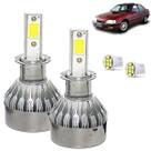 Kit Super Led Omega 1992 1993 94 95 96 97 98 Farol Milha H3 20000 Lumens