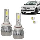 Kit Super Led Saveiro G5 2008 a 2012 Farol Milha HB4 20000 Lumens