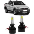 Kit super ledfarois dianteiros fiat strada