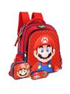 Kit Super Mario Mochila + Lancheira Térmica + Estojo