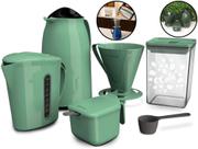 Kit Super Prático Para Café Garrafa Térmica + Açucareiro + Suporte Para Filtro Unitermi
