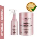 Kit Super Reconstrução Máscara 1Kg + Queratina 500ml DYUSAR