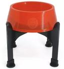 Kit Super Suporte Preto + Comedouro P 300ml Vermelho