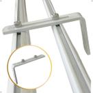 Kit Suporte Arona Varão Suiço Duplo Deslizante L Cortina Wave 19 ou 28 mm Instalação Parede 1 a 6 Un