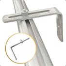 Kit Suporte Arona Varão Suiço Simples Deslizante em L Cortina Wave 19 ou 28 mm Instalação 1 a 6 Un