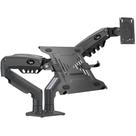 Kit Suporte Articulado 2 Monitores Pistão a Gás F160N + Bandeja Apoio Notebook NBH-2