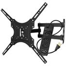 Kit Suporte Articulado para TV e Monitor 14 a 55 Polegadas LED LCD Plasma com Filtro de Linha 4 Tomadas