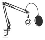 Kit Suporte Articulado + Shock Mount Aranha P/ Podcast