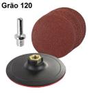 KIT Suporte Boina + 10 Disco de Lixa Pluma 125mm Lisas MTX