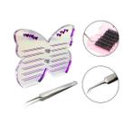 Kit Suporte Borboleta Imã + Pinça Chanfrada Extensão Cílios
