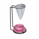 Kit Suporte Coador + Mini Xícara - Rosa