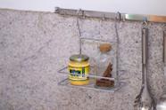 Kit Suporte Cozinha Condimento com Barra e ganchos de metal Kit Suporte Cozinha Condimento com Barra e ganchos de metal
