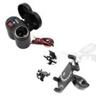 Kit Suporte De Celular Aluminio e Carregador Usb Para Moto Carga Tomada 12v A Prova D'Agua