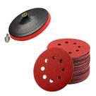 Kit Suporte de Lixa tiras autocolantes 125mm + 30 Discos de Lixa Grão 60