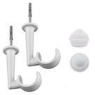 Kit Suporte de Teto para Varão 28mm com Ponteiras - Plástico - Bella Arte