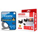 Kit Suporte De Tv Universal Fixo 10 a 100 Polegadas e Cabo Hdmi 2 Metros 4k Brasforma