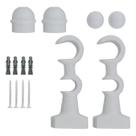 Kit suporte duplo p/ varao medio branco