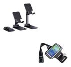 Kit suporte e braçadeira porta celular para corrida 2 itens
