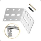 Kit Suporte Em L Cantoneira 5x5cm Trilho Suiço Cortina Instalação Parede 1 até 20 Unidades