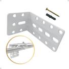 Kit Suporte Em L Cantoneira 5x7cm Trilho Suiço Cortina Instalação Parede 1 até 20 Unidades