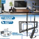 Kit Suporte Fixo para TV 40 a 80 Polegadas até 75kg com Extensão 5 Tomadas Liga Desliga