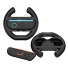 Kit Suporte Mão Par de Controle Volante Grip Preto para JoyCon Nintendo Switch 2 Corrida Ergonômico