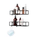 Kit Suporte Organizador Parede Aço Adesivo sem Furar Umbra Cubiko Box Chuveiro Cozinha