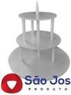Kit Suporte Para Bolo Redondo De 3 Andares Tipo Banquinho