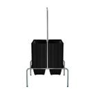 KIT - Suporte para cestos de compras Duplo + 40 cestos D100 Preto supermercado, mercearia
