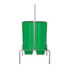 KIT - Suporte para cestos de compras Duplo + 60 cestos D100 Verde supermercado, mercearia