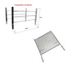 Kit Suporte Parede em Barras 70cm Moeda 60cm Cabo Aluminio