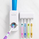 Kit Suporte Pasta de Dentes Com Porta Escovas Manual Pvc