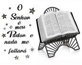 Kit Suporte Porta Biblia Altar + Adesivo Decorativo Salmo 23