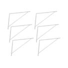 Kit Suporte Prateleira com 6 Peças em Aço Mão Francesa 50x35, Branco - Metalfer Kit Suporte Prateleira com 6 Peças em Aço Mão Francesa 50x35, Branco - Metalfer