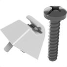 Kit Suporte Quebra-Sol CELTA 1.4 2001 a 2007 Cor Cinza Claro