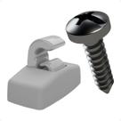 Kit Suporte Quebra-Sol Cinza VW Bora 2001 a 2011 3pcs