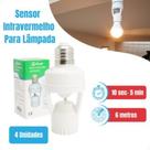 Kit Suporte Sensor de Movimento Lâmpada Soquete E27 Bivolt Presença Infravermelho 1UN 2UN 4UN Souti