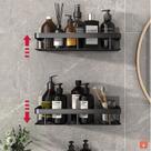 Kit Suporte Shampo Sabonete Banheiro Adesivo Parede Box Luxo Prateleira
