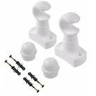 Kit suporte simples p/ varao medio branco