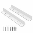 Kit Suportes Cantoneira em L 47cm para Bancada e Pia - Branco ou Galvanizado